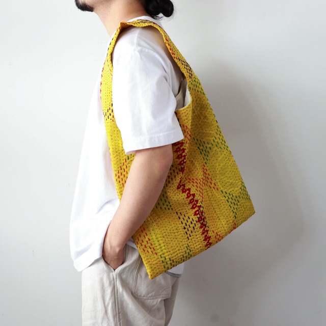 Hagi / Vintage Quilt - One Handle Bag - M #87