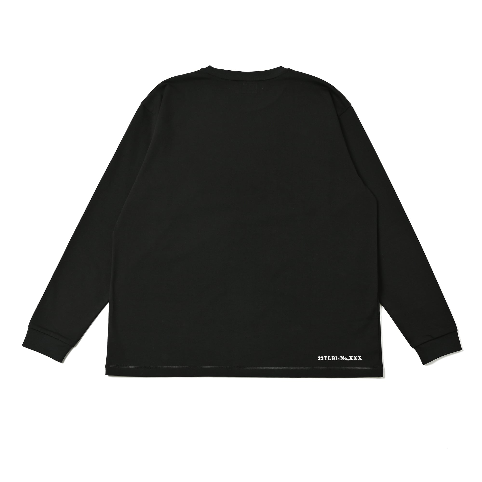 long sleeve T-shirt】Black｜Chest White_logo | THE NumberXXX