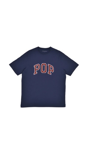 POP TRADING COMPANY- Arch T-Shirt -:Navy/Fired Brick