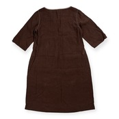 麻100% ROSSO35 ロッソ リネン ワンピース サイズ 44 /ブラウン/イタリア製/レディース