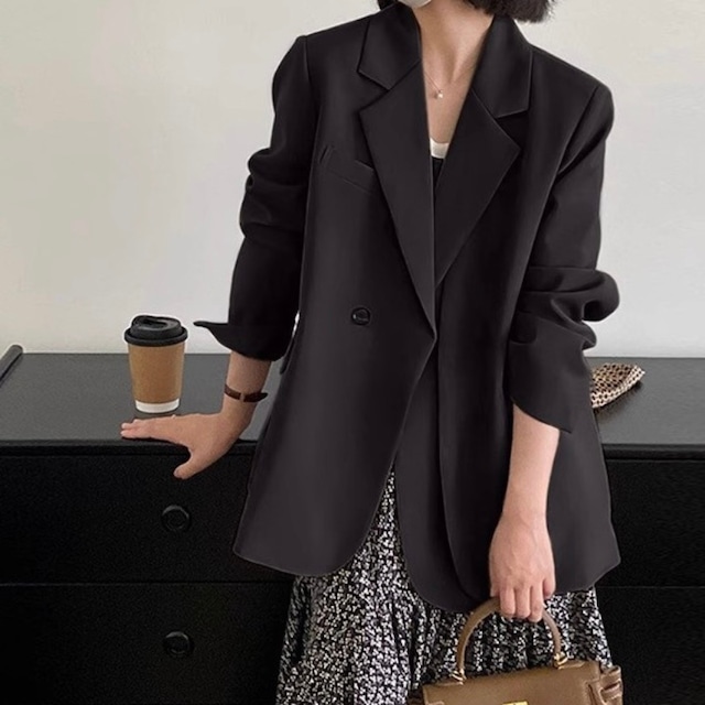 Layered tailored single  jacket 2 colors　V3076