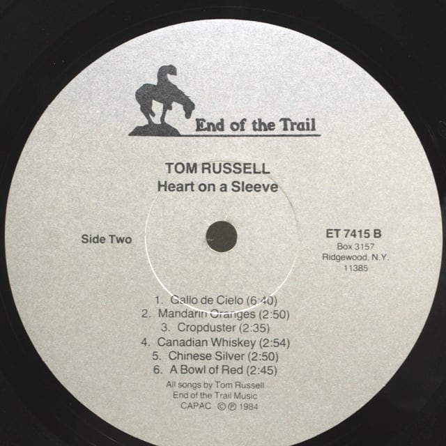 Tom Russell / Heart On A Sleeve [ET 7415] - 画像4