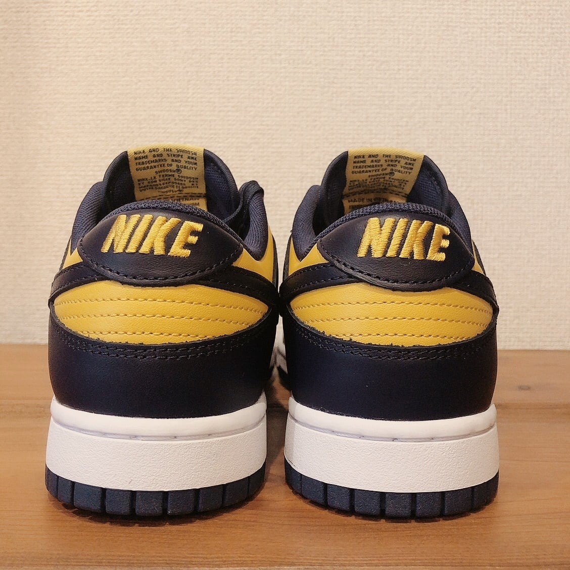 NIKE DUNK LOW MICHIGAN VARSITY MAIZE/MIDNIGHT NAVY-WHITE 27cm ナイキ ダンク ロー  レトロ ミシガン 紺黄