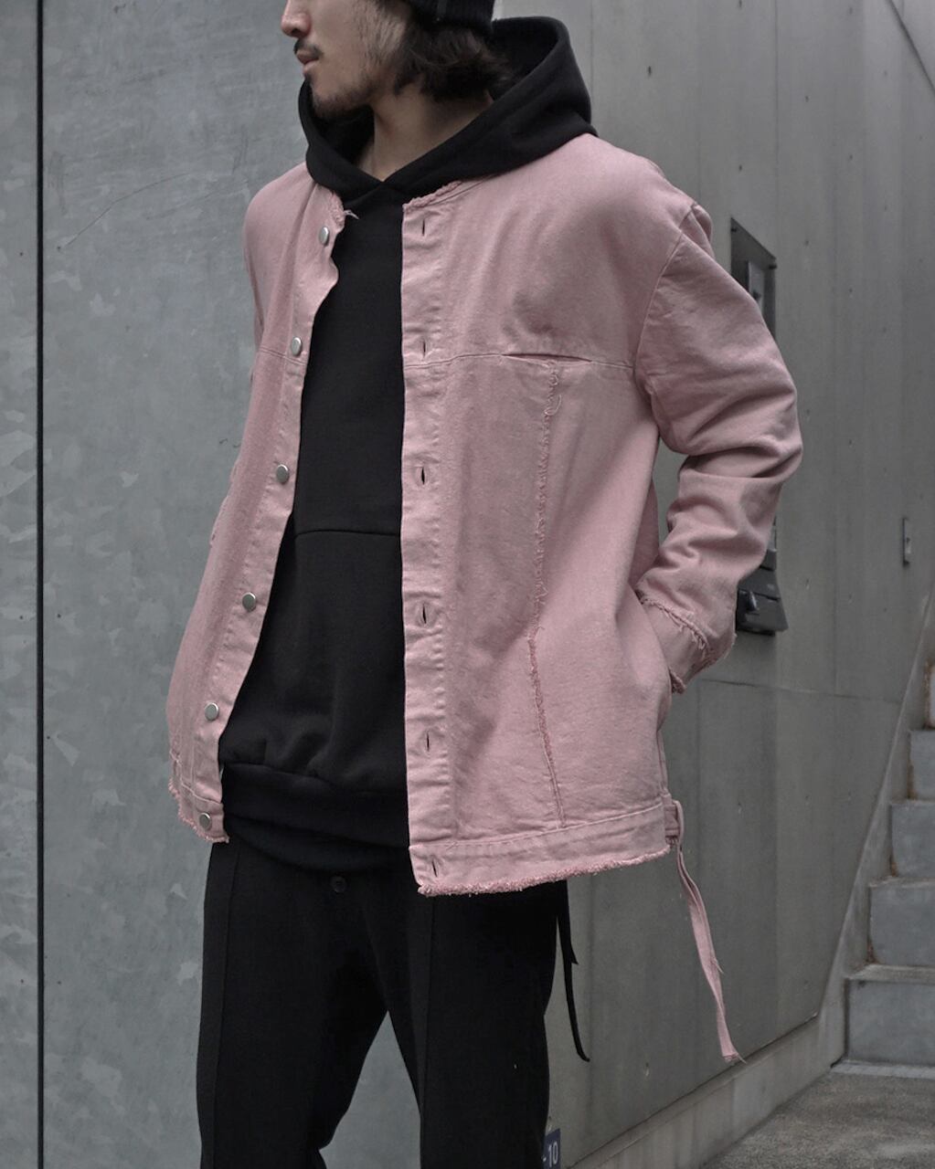 ASKYY / GRUNGE DENIM JACKET / PINK DYE | ASKYY TOKYO FLAGSHIP