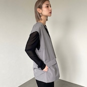 over Vneck vest/gray