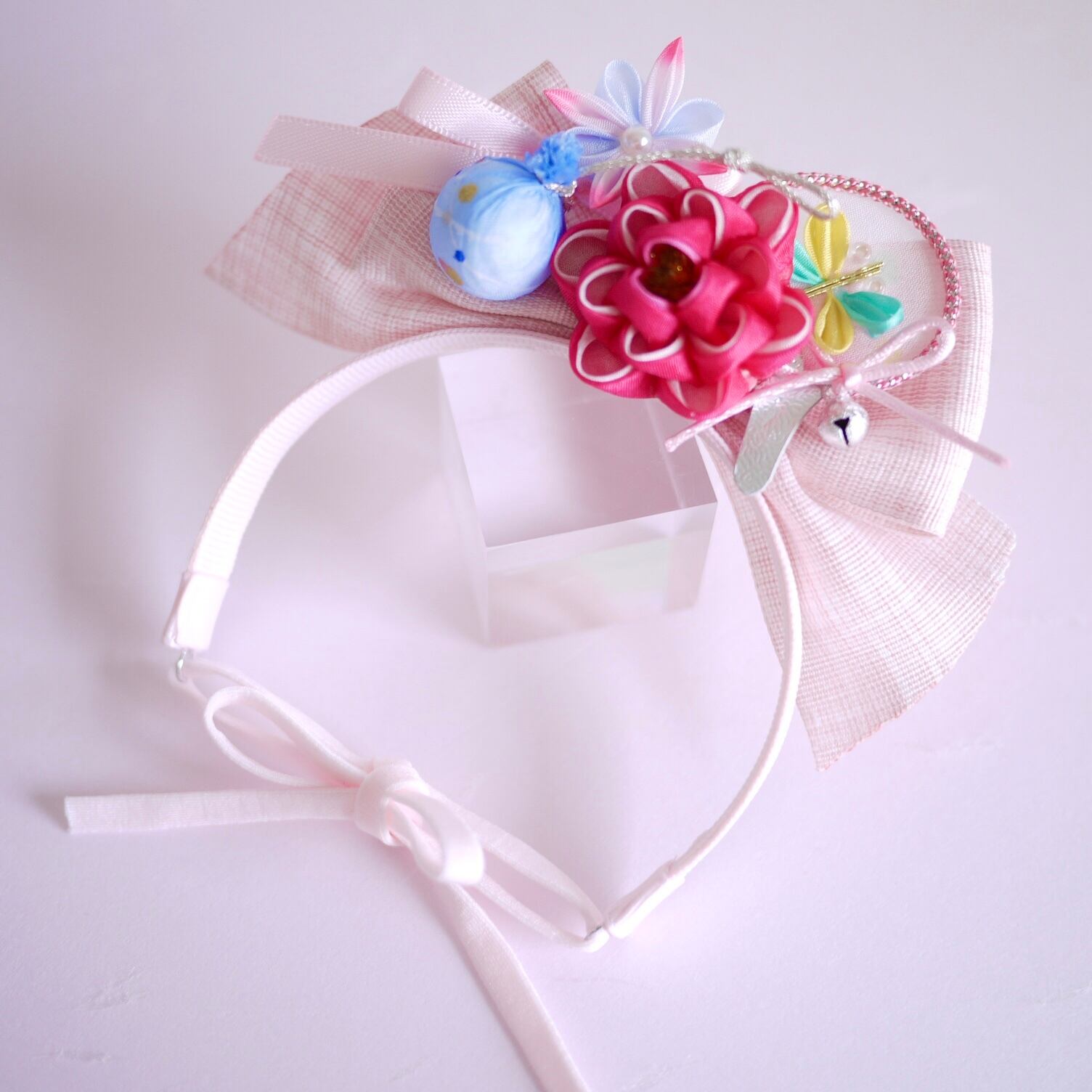 ワンニャン用リボン飾り【カチューシャタイプ】