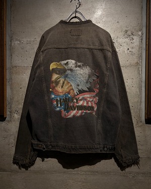 【Caka】“Harley-Davidson” Cut Custom Vintage  Denim Jacket