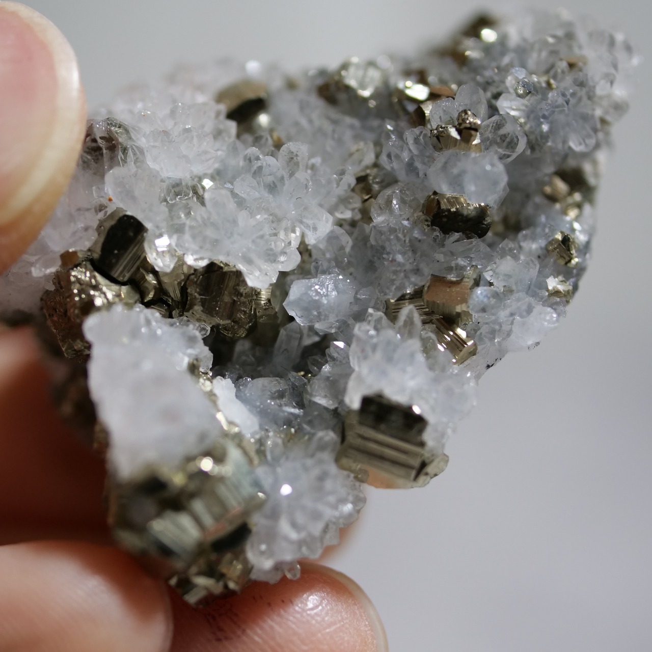 クリアクォーツ パイライト / 原石 標本