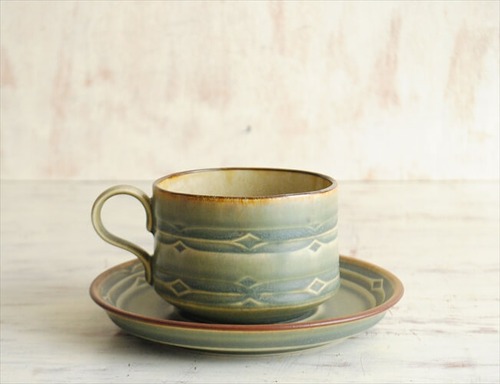 デンマーク製 クイストゴー RUNE コーヒーカップ&ソーサー B&G J.H.Quistgaard 北欧ヴィンテージ アンティーク it1576