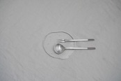 【OUTLET】PUDDLE GLASS PLATE / S / W85×H95 / CLEAR BUBBLE
