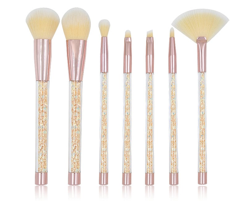 イエロー系 化粧筆セット 透明感 メイクブラシ 7本 可愛い