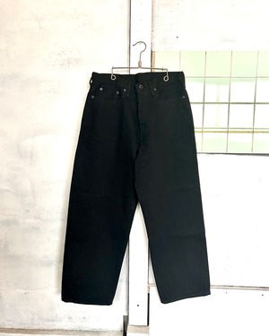 【SANCA UNISEX】SLATE DENIM BLACK WIDE FIT