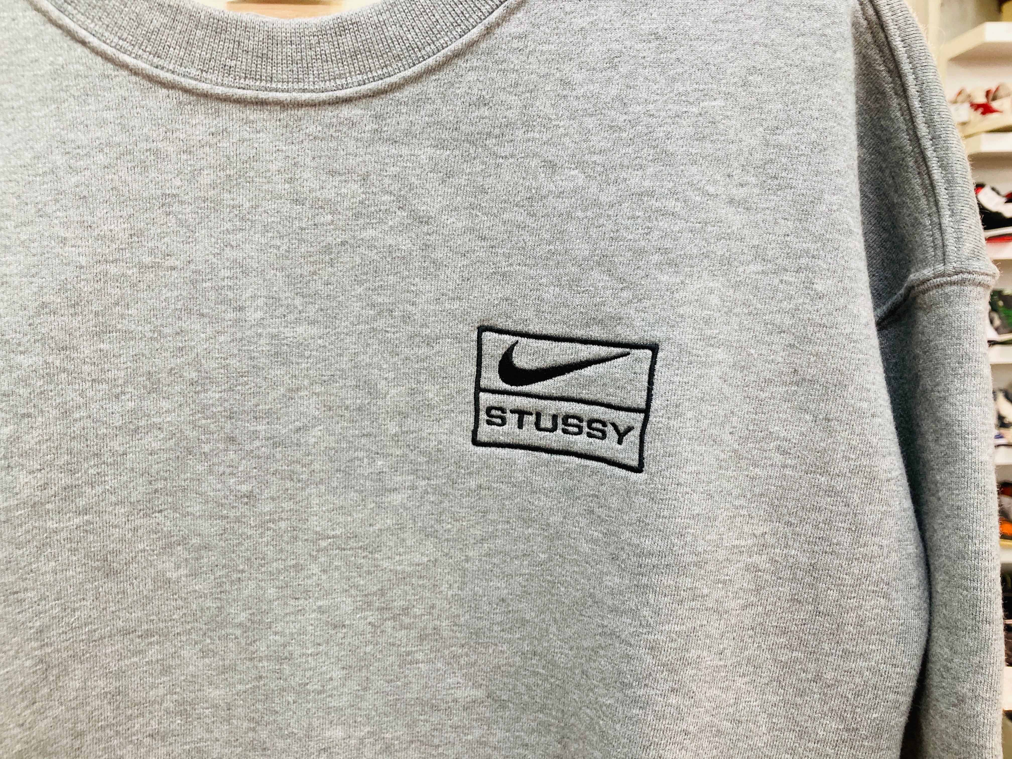 NIKE × STUSSY NRG BR CREW FLEECE GREY MEDIUM CT4311-083 90JK0785  
