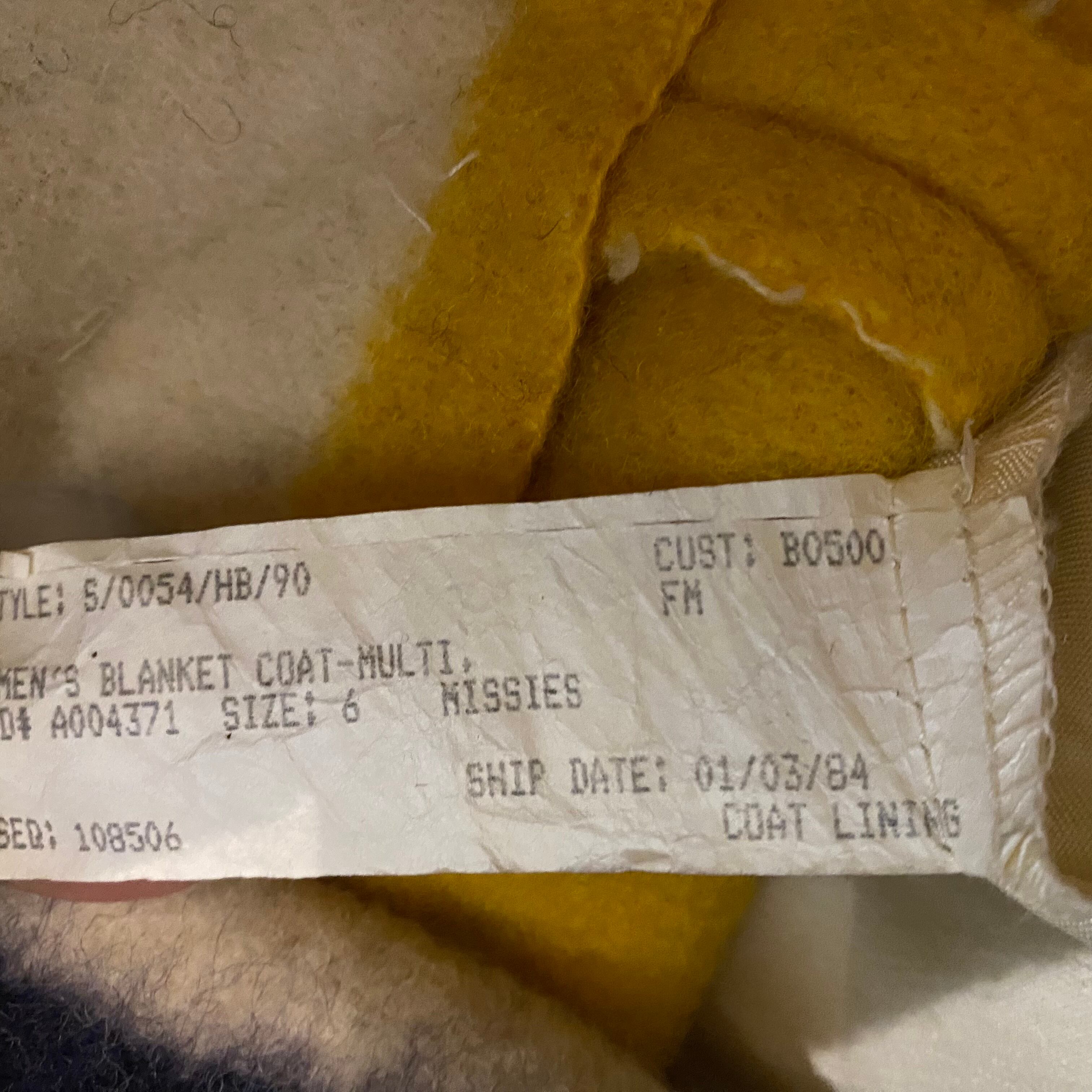 左CANADA製 size6 HUDSON'S BAY ハドソンベイ ブランケットコート ウールコート フーディー マルチカラー ボーダー