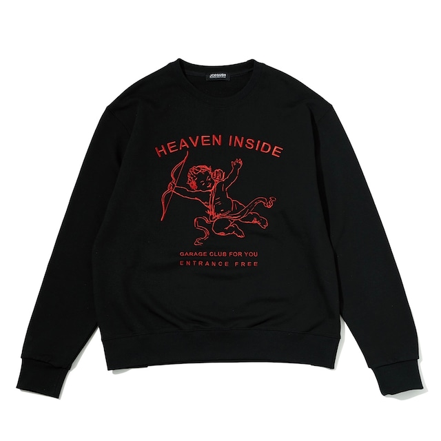 [ JOEGUSH ] Heaven Inside Sweatshirt (Black/Red) 正規品 韓国ブランド 韓国代行 韓国通販 韓国ファッション トレーナー