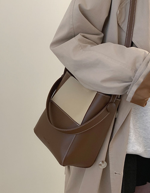 two tone bag (brown)