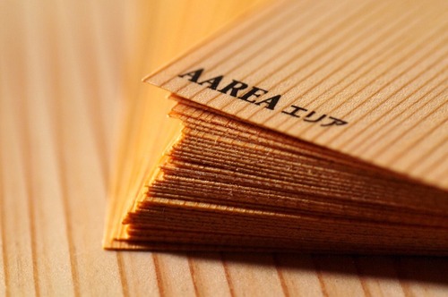 Akita cedar wood card（秋田杉名刺用紙） 100枚