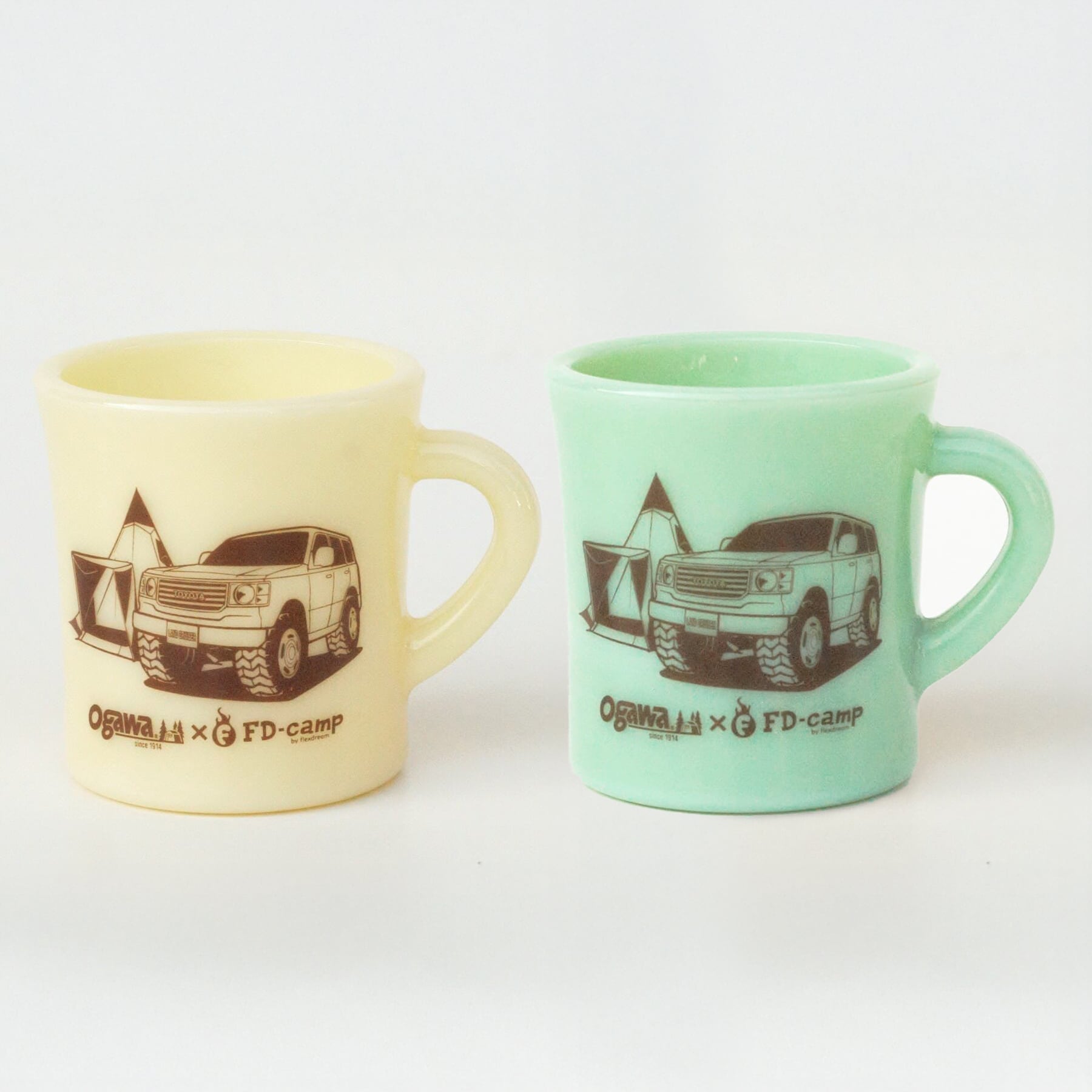 2個セット割 ＞【Olde Milk Glass】ランクル ogawa×FD-campマグカップ