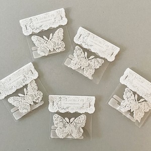 しろこまタオ SHIROKOMA Tao "magnet -papillon de nuit- (XXS)"/woodcut papercutting embossing(ペーパーオブジェ)