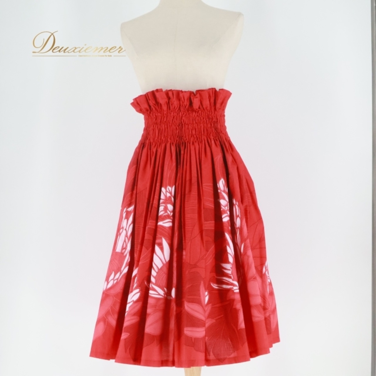 フラダンス 衣装 パウスカート レッド系 ハワイアンプリント 花柄 植物柄 アロハ フラ ダンス レッスン 練習 ホワイト系 赤 白 華やか 鮮やか シングル スカート かわいい おしゃれ フラワープリント レッスン着 鮮やかレッド プリントスカート レディース エレガント 民族衣装 ハワイ カジュアル ダンスウェア