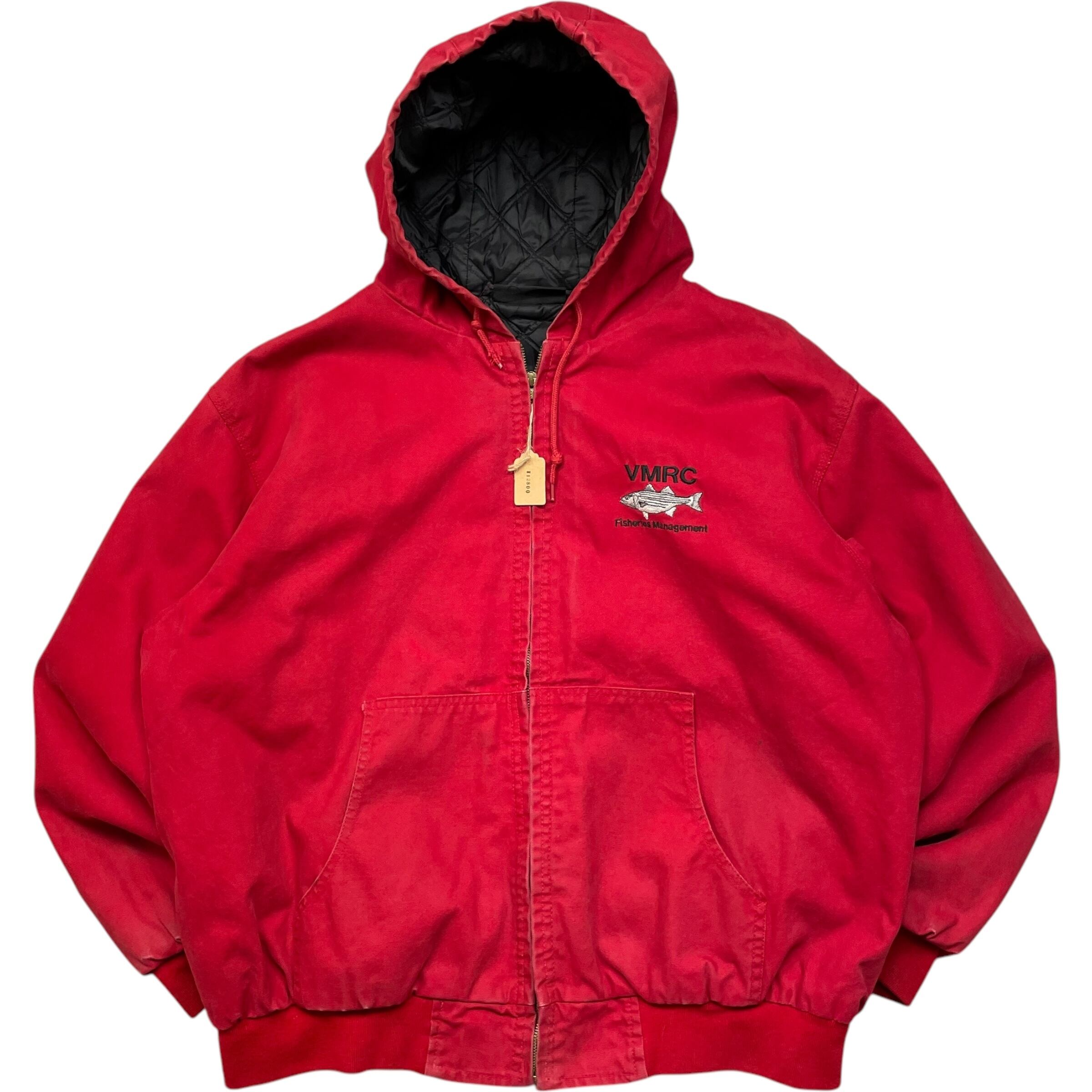 《XL》dunbrooke アクティブジャケット 裏キルティング 刺繍ロゴ レッド no.5736