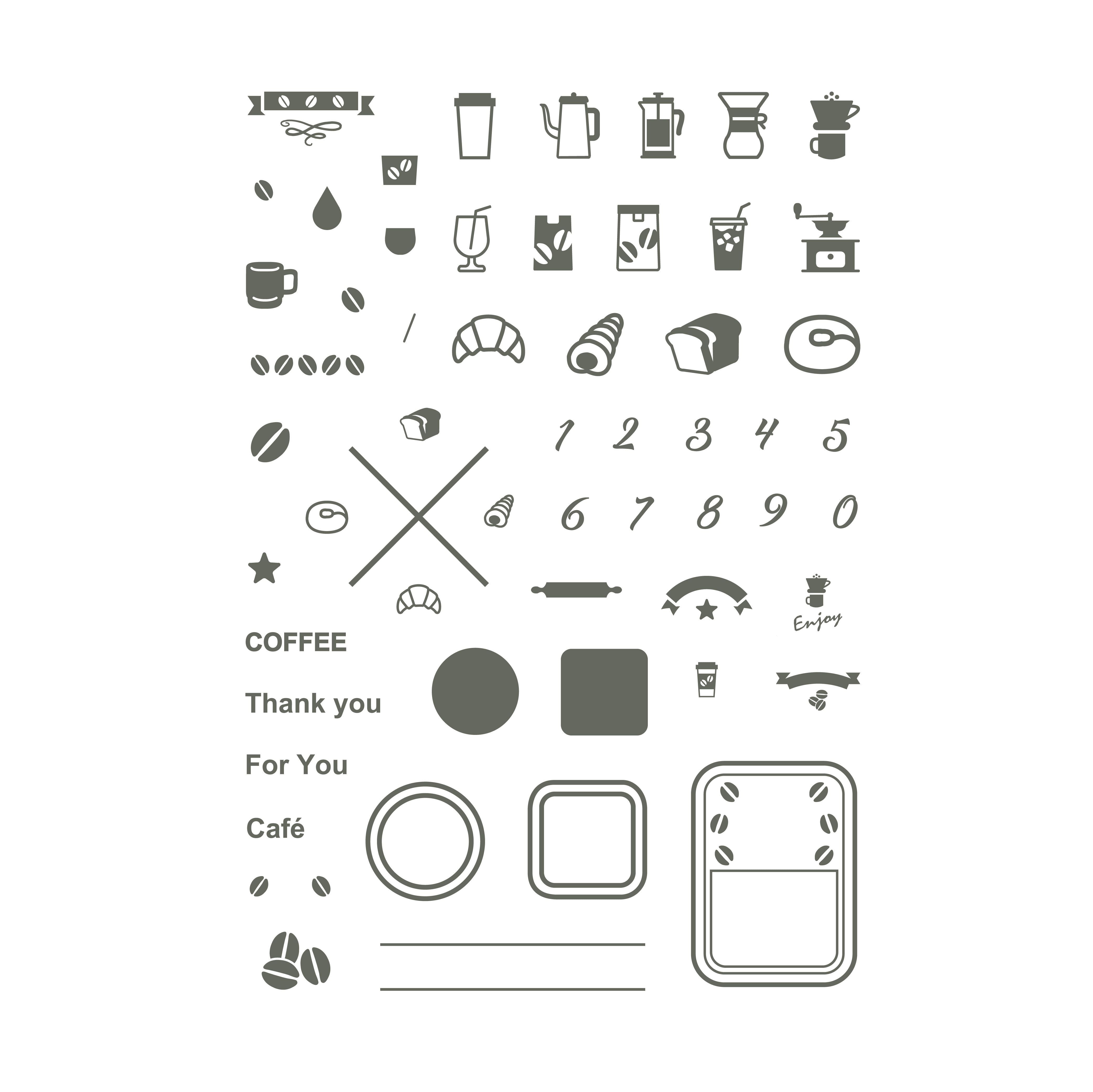 Fukuwakehanko クリアスタンプ -Coffee- TYSL02 | パピアプラッツBASE店