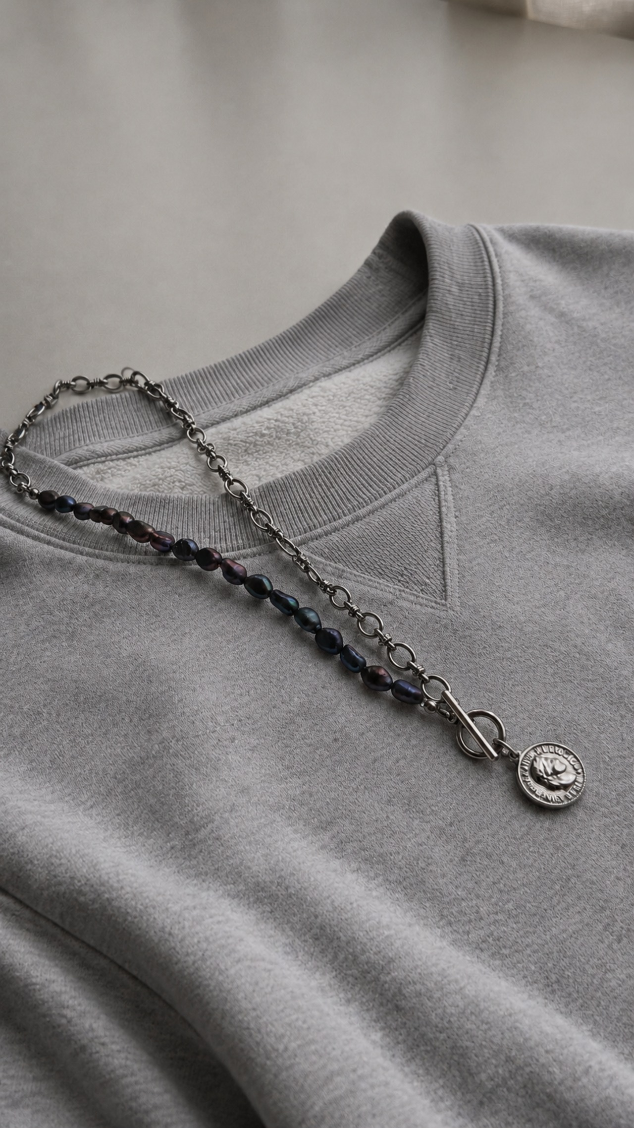 『深海の静寂』coin pearl necklace ※8月限定color