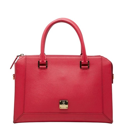 エム シー エム ハンドバッグ トートバッグ ピンク レザー レディース MCM 【中古】