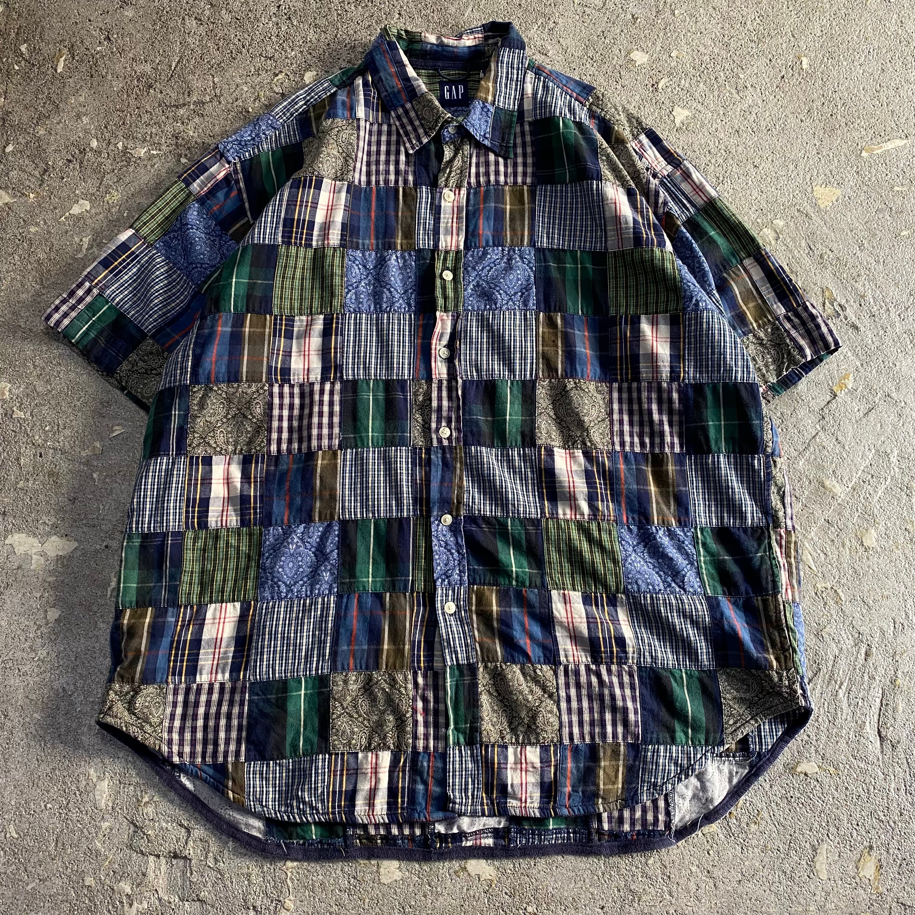 90s old GAP patchwork S/S shirt | What