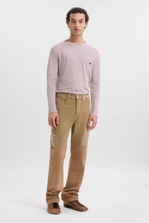WALES BONNER 【HOUR T-SHIRT  -IVORY/ WINE-】