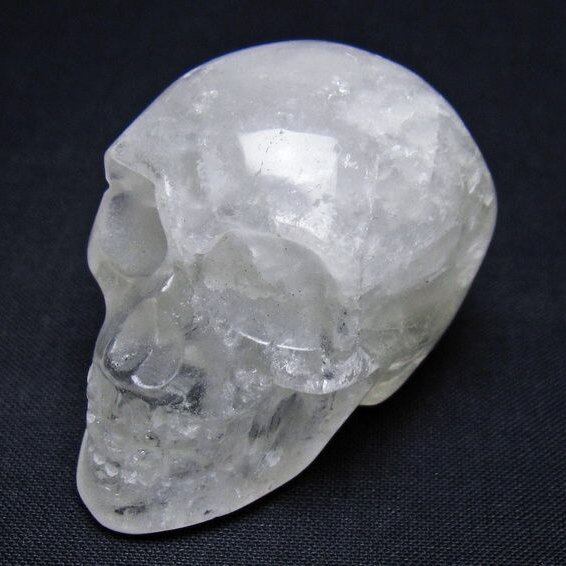 水晶 ドクロ スカル 置物 一点物 145-1823