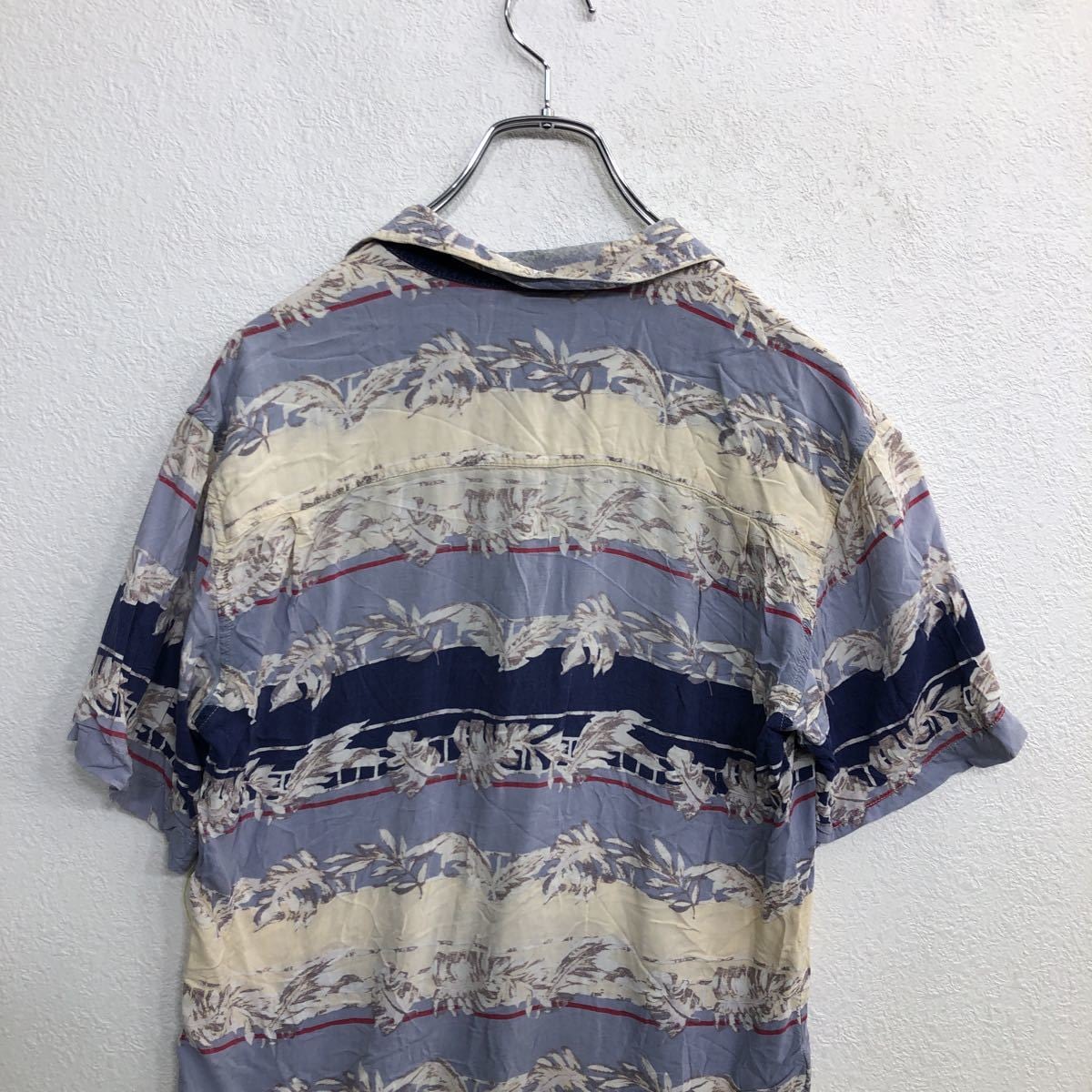 VAnp HEUSEN アロハシャツ キッズ Lサイズ 柄 半袖シャツ ライトブルー