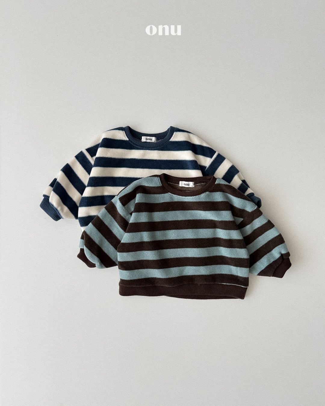 big striped sweatshirt【ONU】※12月中旬発送予定