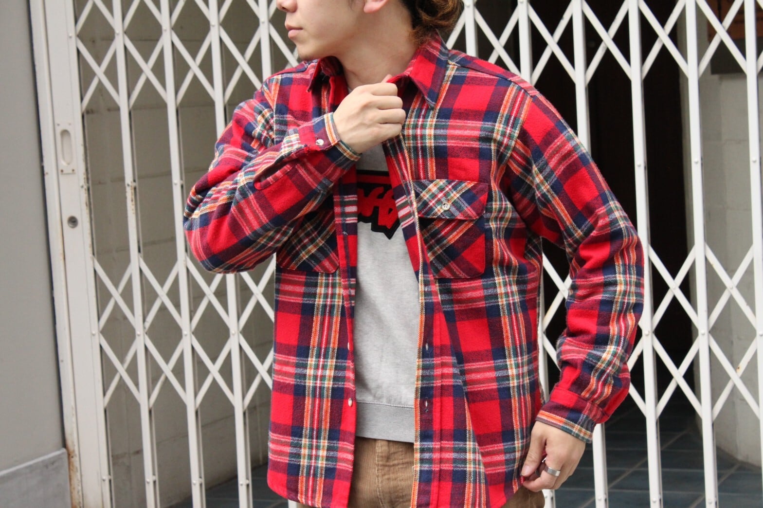 70's〜 five brother flannel shirt