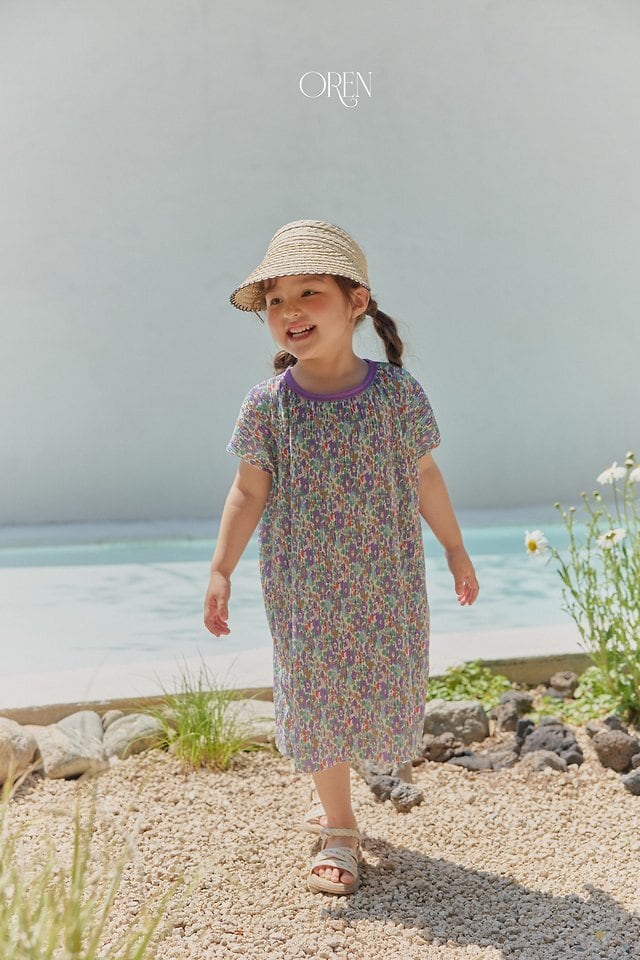 予約】OREN*Rosie pleats dress 韓国子供服 ベビーワンピース キッズ