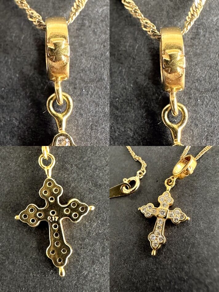 Loree Rodkin ローリーロドキン 18K MINI GOTHIC CROSS PENDANT Yellow