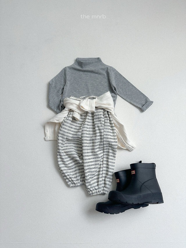 《予約》送料無料【minirobe】Blossom Half Turtleneck Tee