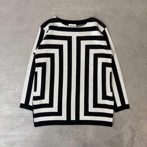 MARY MIND / Geometric panttern knit sweater