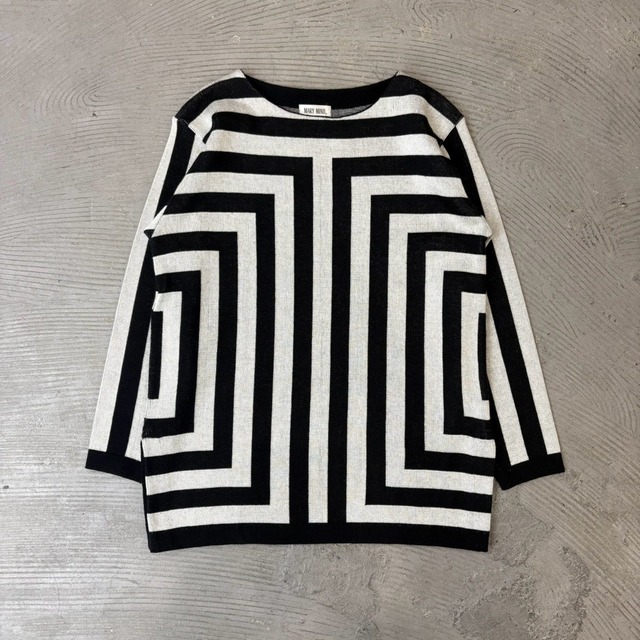 MARY MIND / Geometric panttern knit sweater