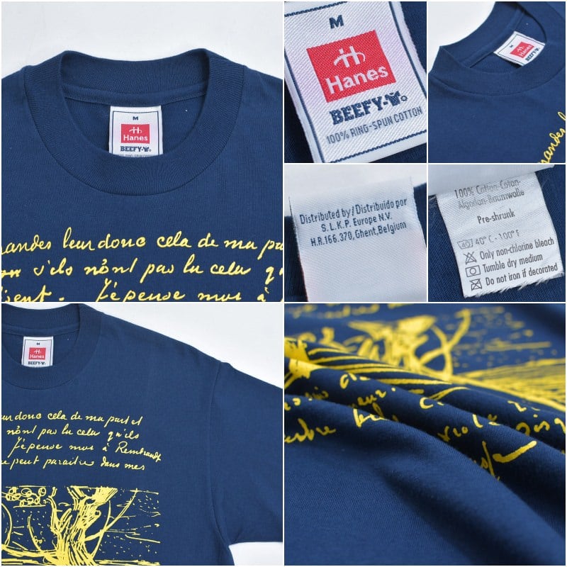 90s アート 美術史 tシャツ Hanes ゴッホ ダリ モネ ピカソ 90～00s Hanes ヘインズ VAN GOGH Museum ヴァンゴッホ美術館 アート