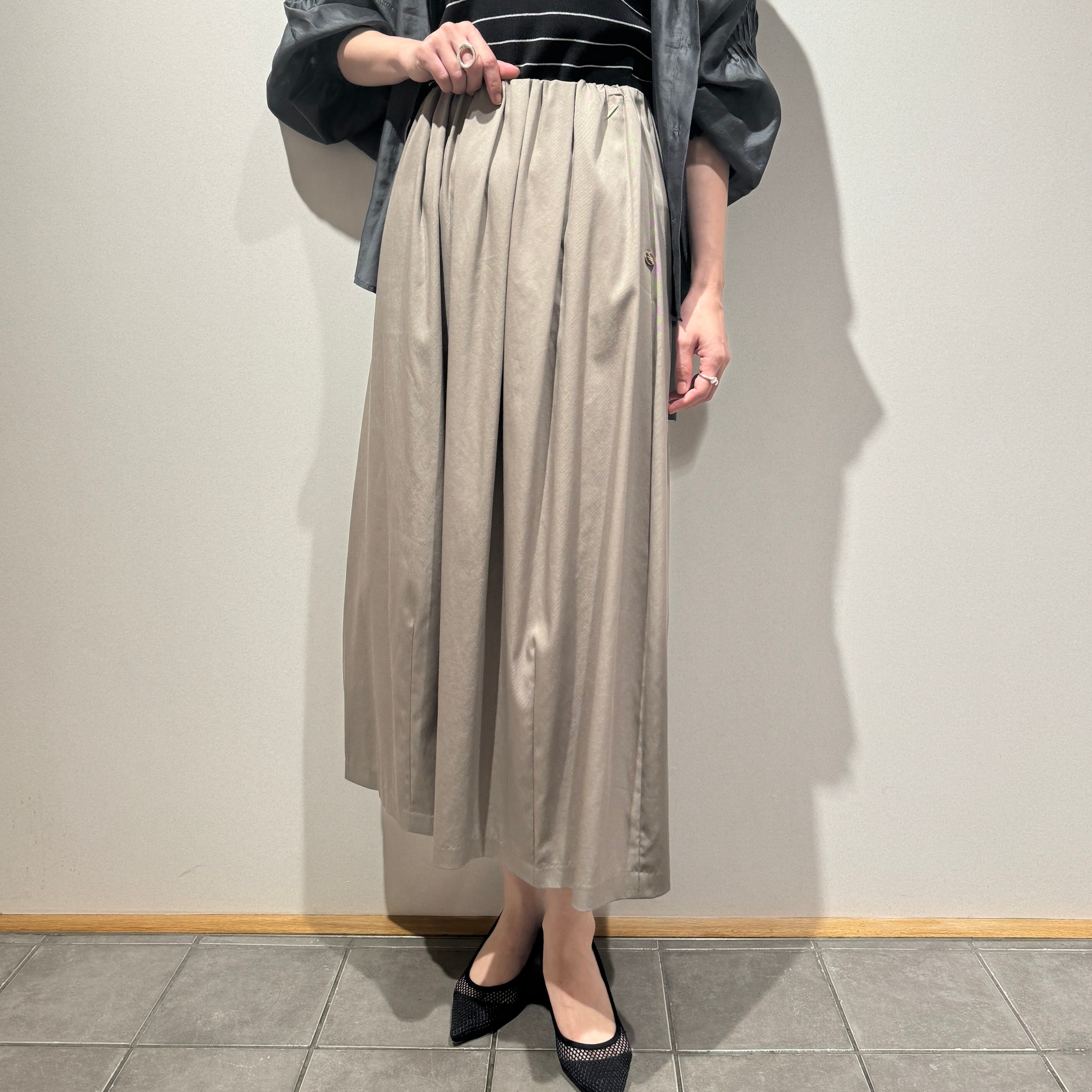 Twill きよし ギャザーロングスカート