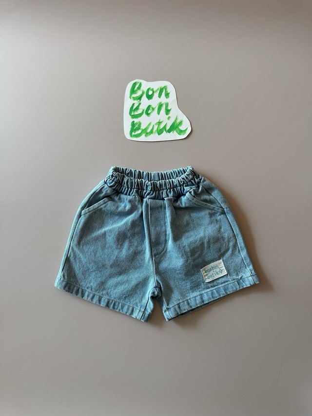 【取寄】bonbon butik｜denim shorts｜デニムショートパンツ｜XS-JM｜kids&jr｜26 summer