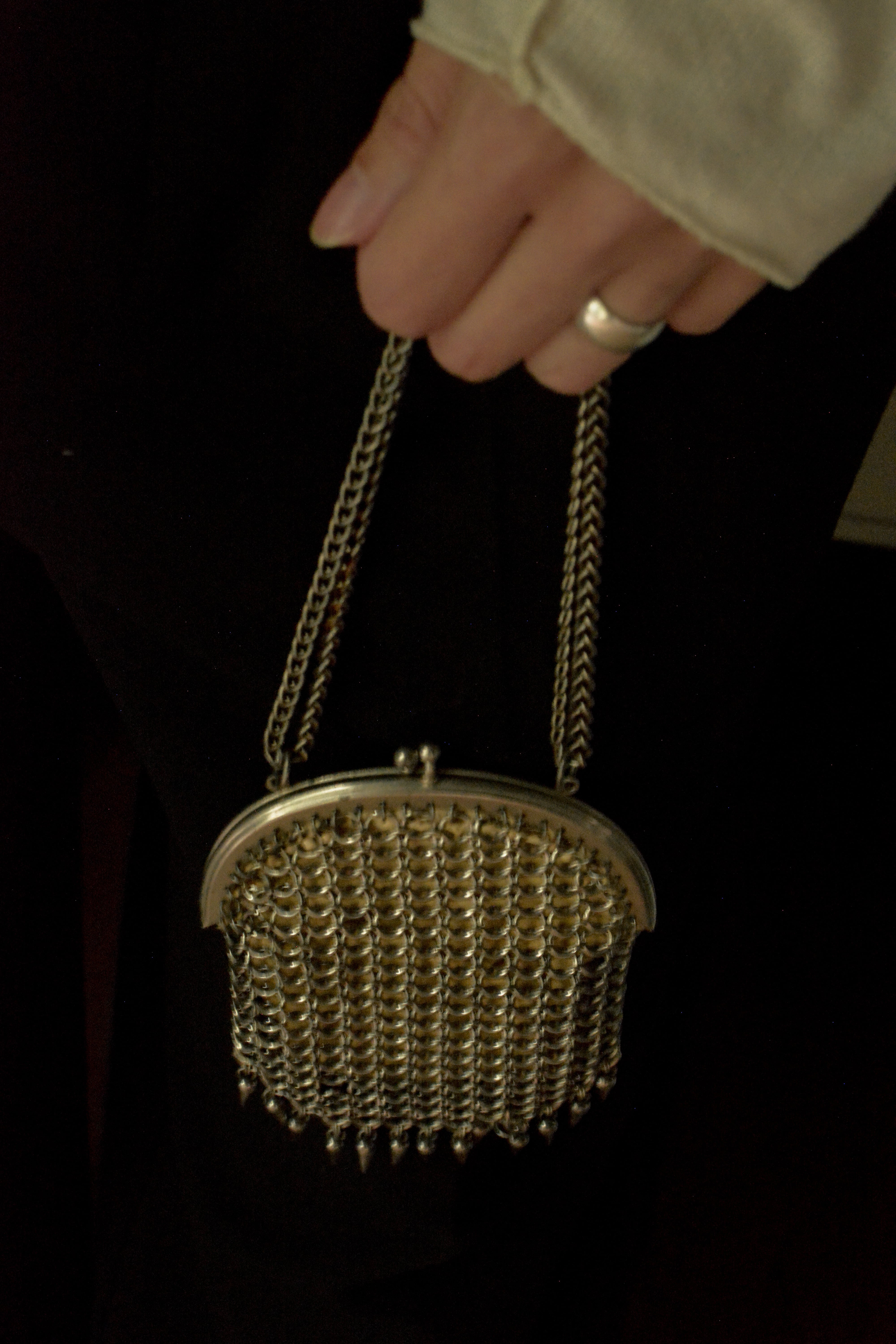 antique metal bag