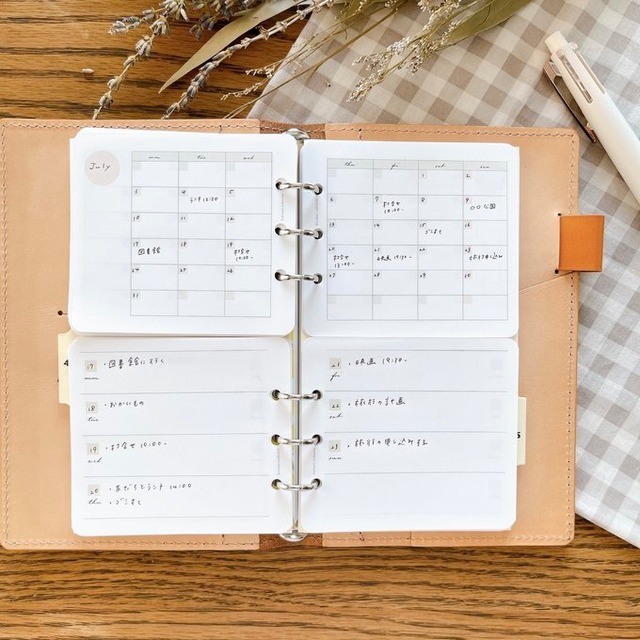 【はんぶんこリフィル/下半分用】バイブルサイズ/フリーウィークリー