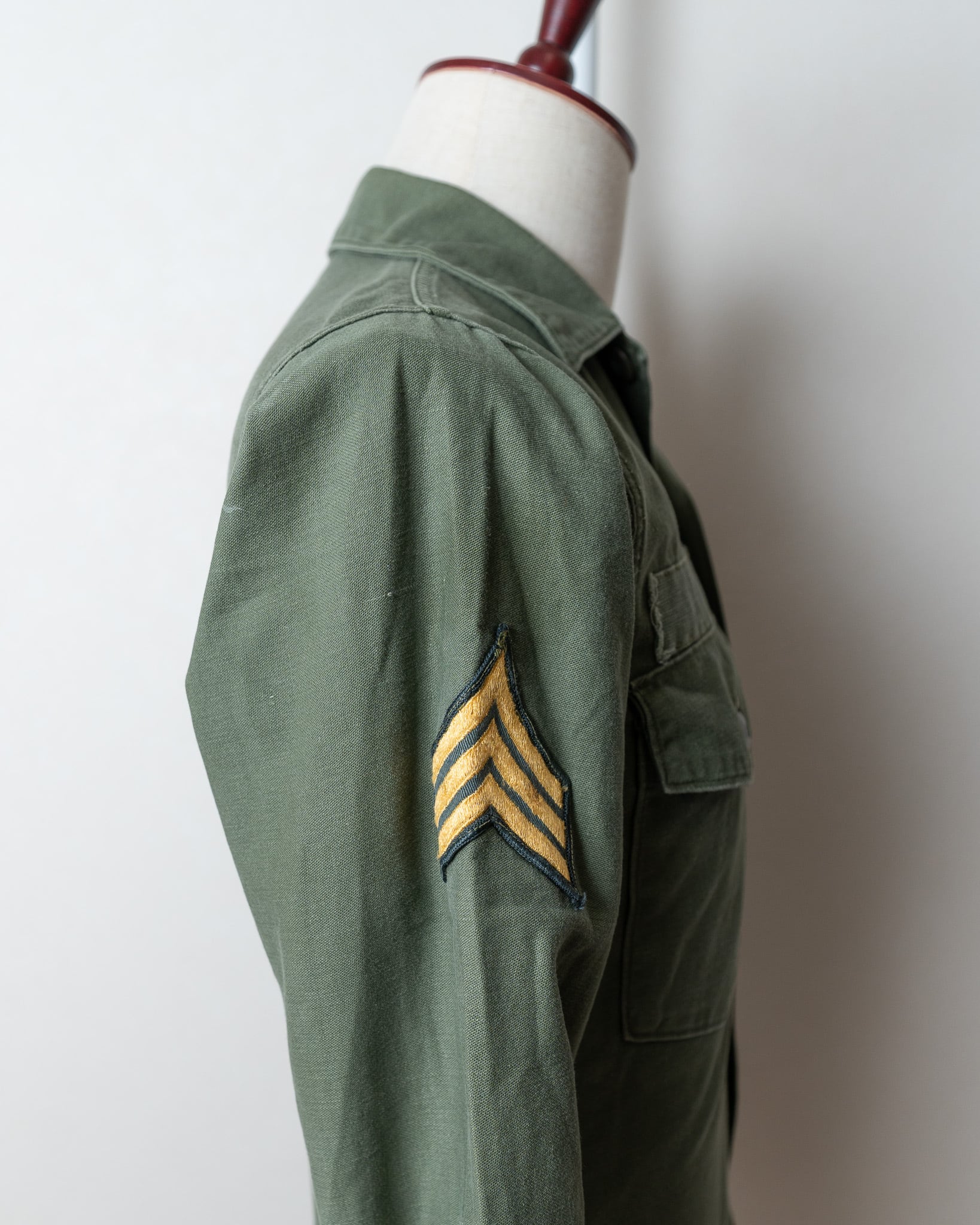 14 1/2】U.S.Army 70's OG-107 Utility Shirt Cotton100％ 