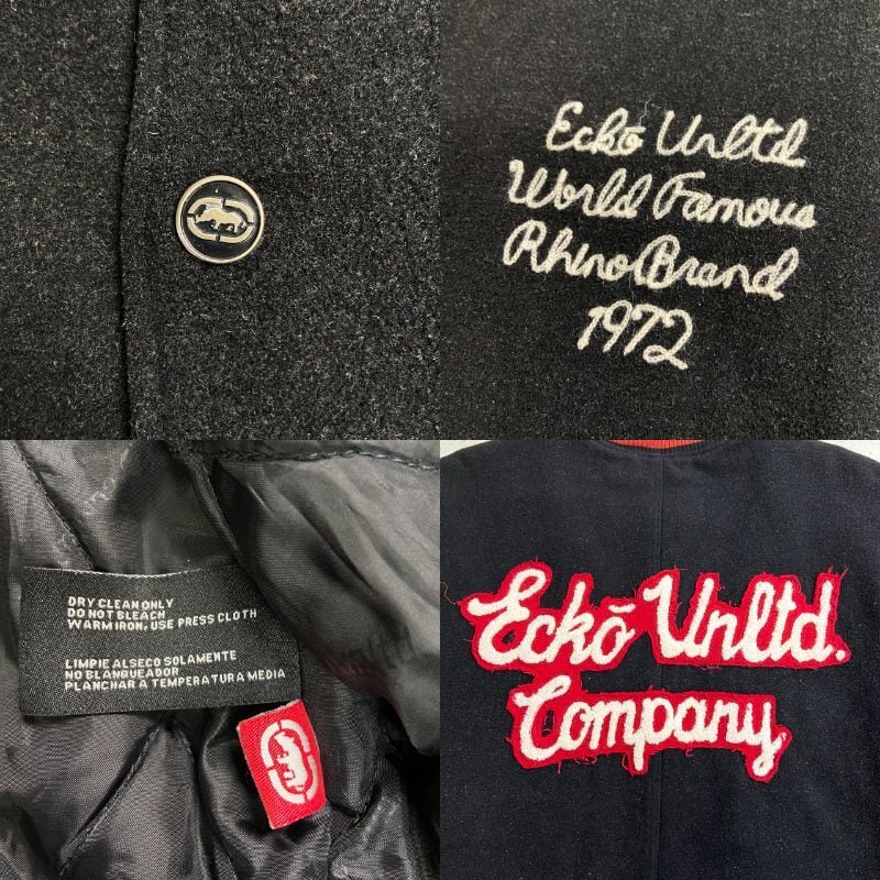 ビッグサイズ Ecko Unltd エコーアンリミテッド ウールスタジャン