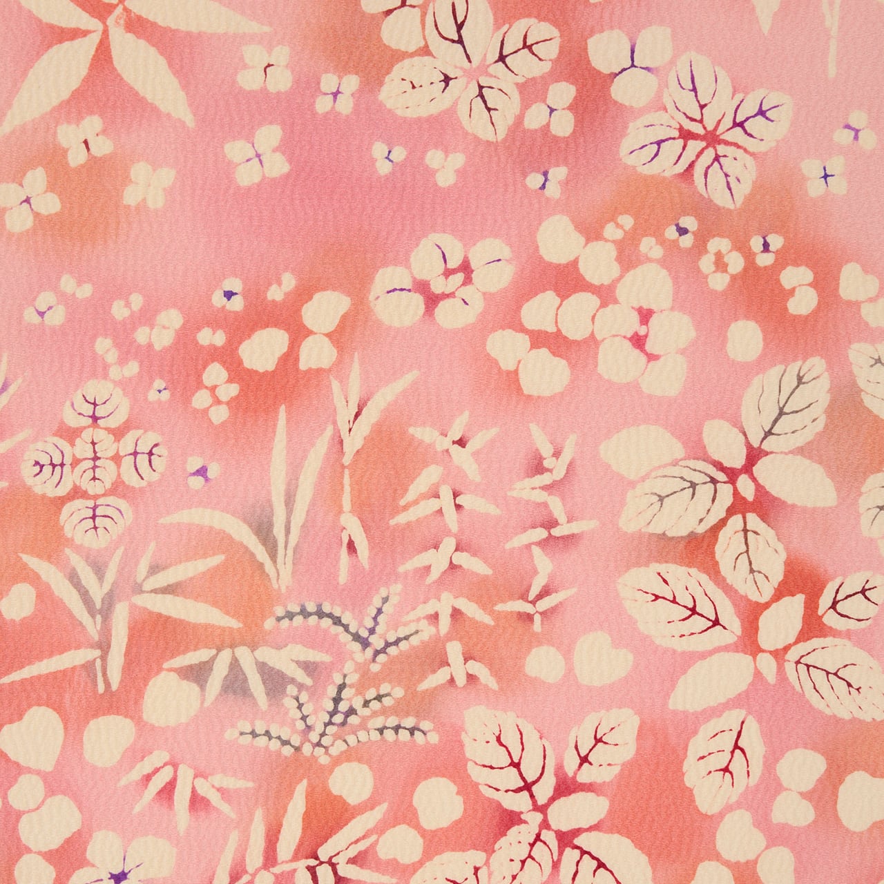 伊砂利彦 草花の模様 型染名古屋帯【未着用品】 | かわの屋