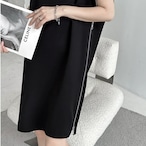 Versatile Short-Sleeve Midi Dress (ME455)