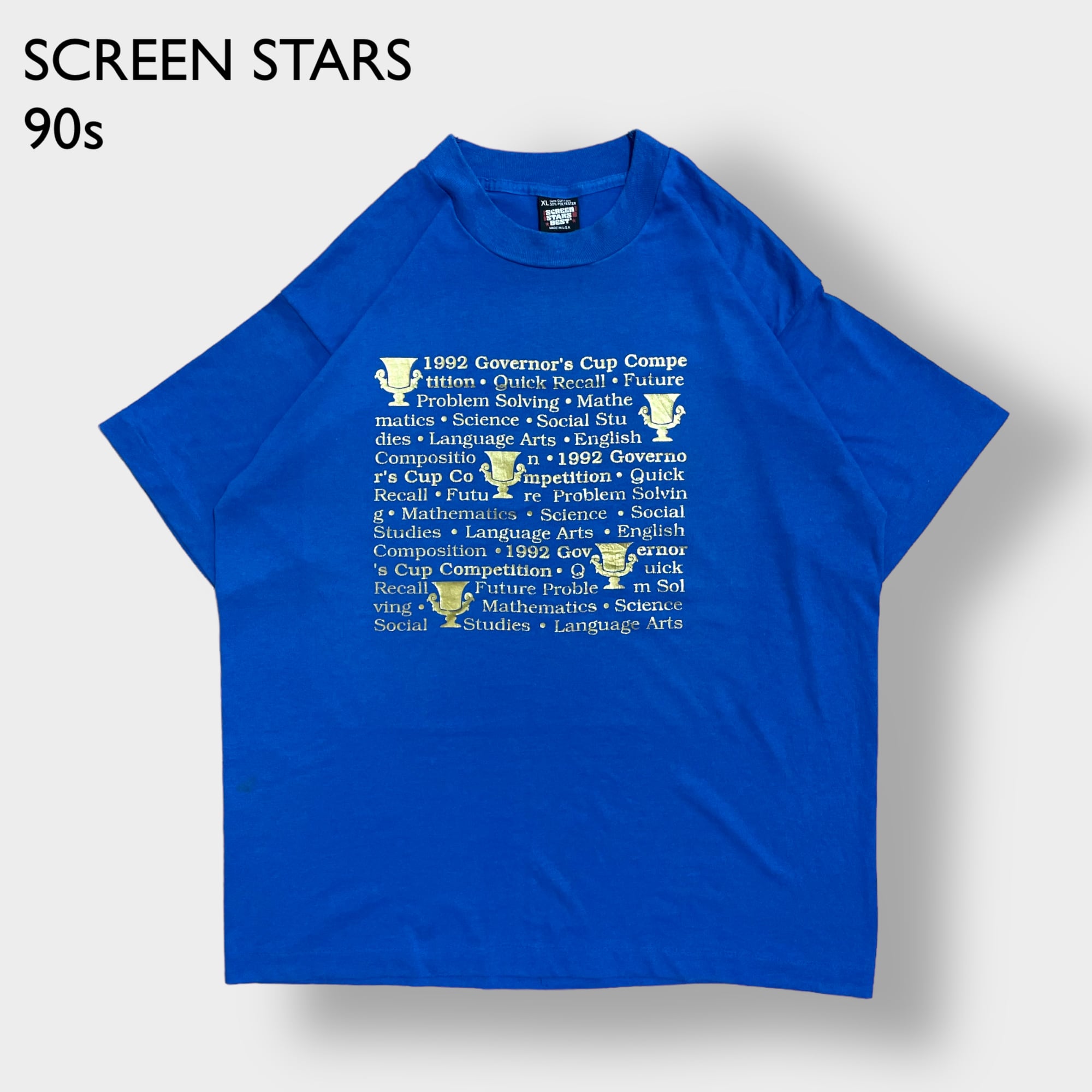 90年代 スクリーンスターズ SCREEN STARS プリントTシャツ USA製 メンズL ヴィンテージ /eaa359260