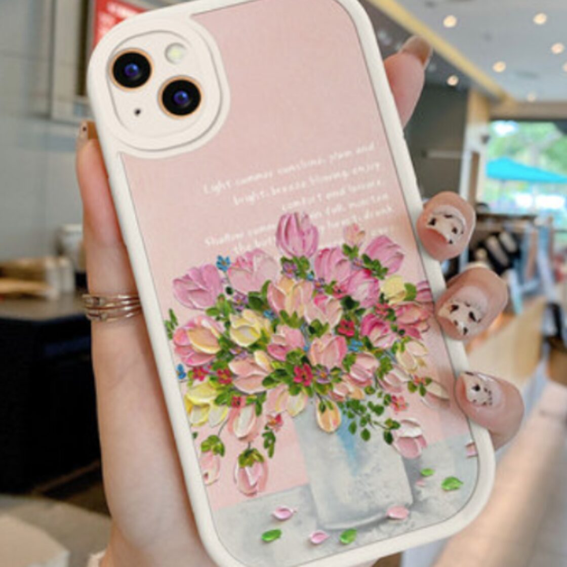 iPhoneケース レディース 花 チューリップ シリコン パステル ピンク